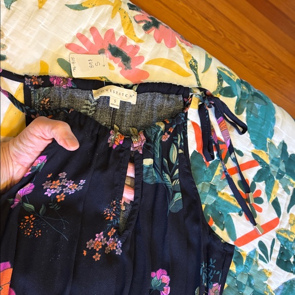 lovestitch Black Floral Halter Smocked-Waist Maxi Dress - Picture 3 of 5